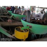 金鉱石のエッジランナーミルを用いた選鉱プロセス